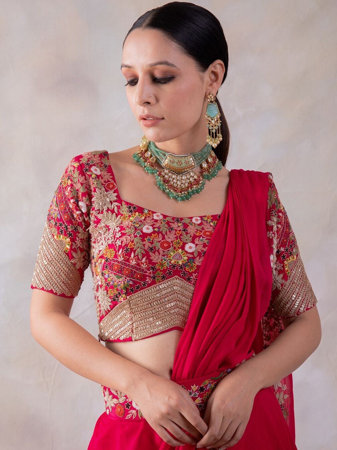 baidehi Embroidered Sequinned Ready to Wear Lehenga & Blouse With Dupatta - Image 2