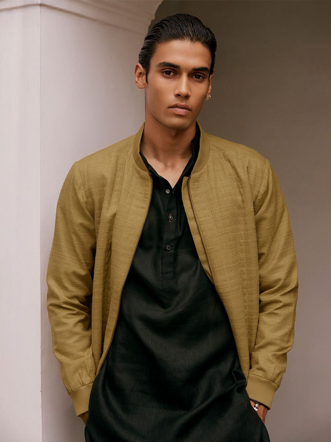 Heritage Men Quilted Lightweight Tailored Bomber Jacket