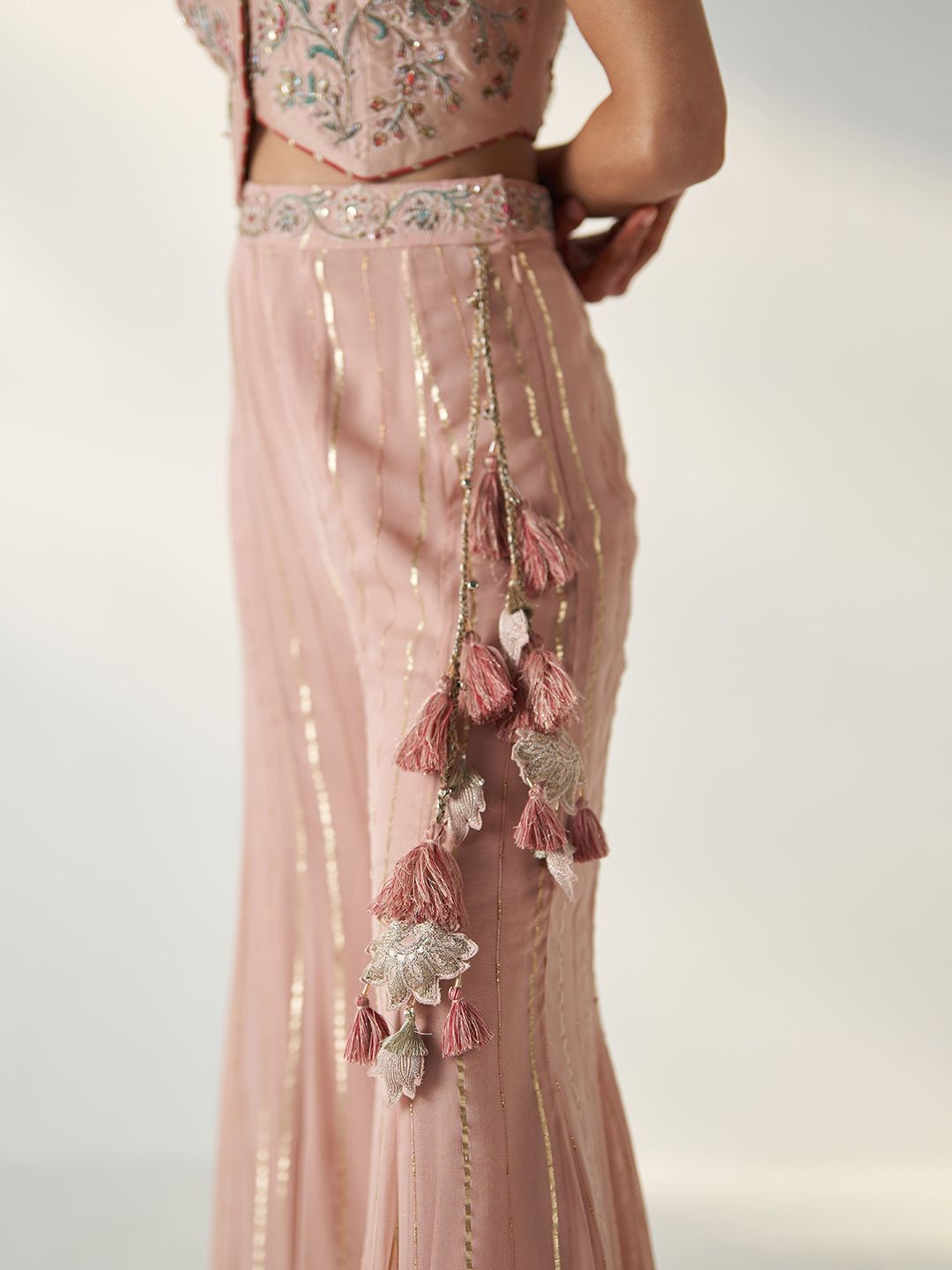 Women Embellished Top with Palazzos - Image 3