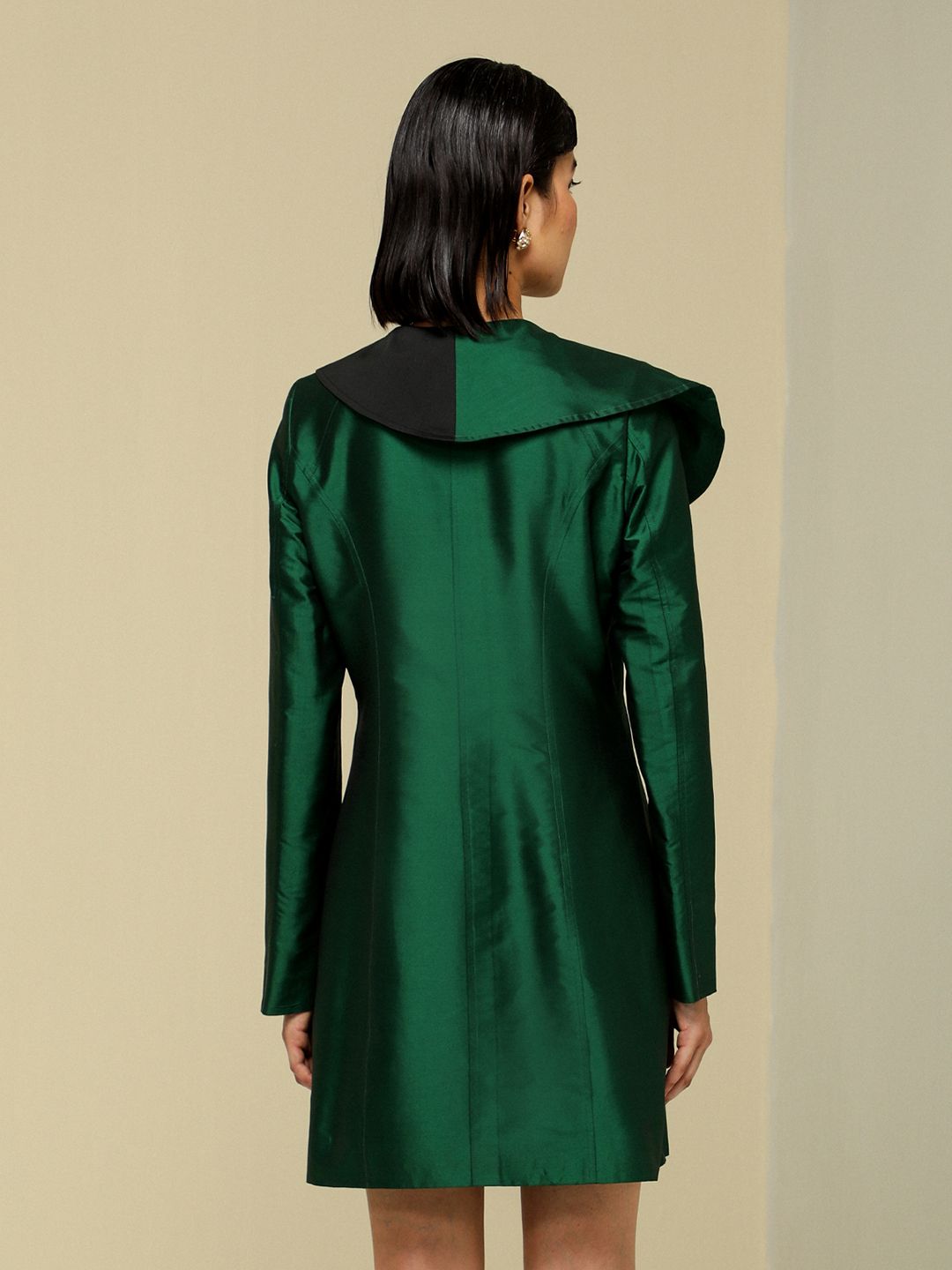 Women Floral Colourblocked Longline Open Front Jacket - Image 2