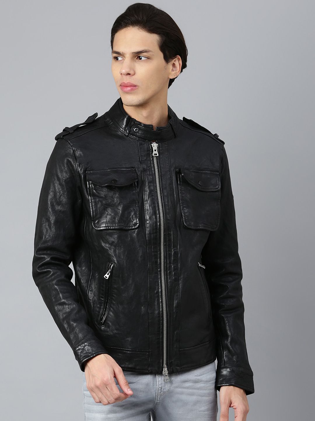 Men Biker Jacket - Image 3