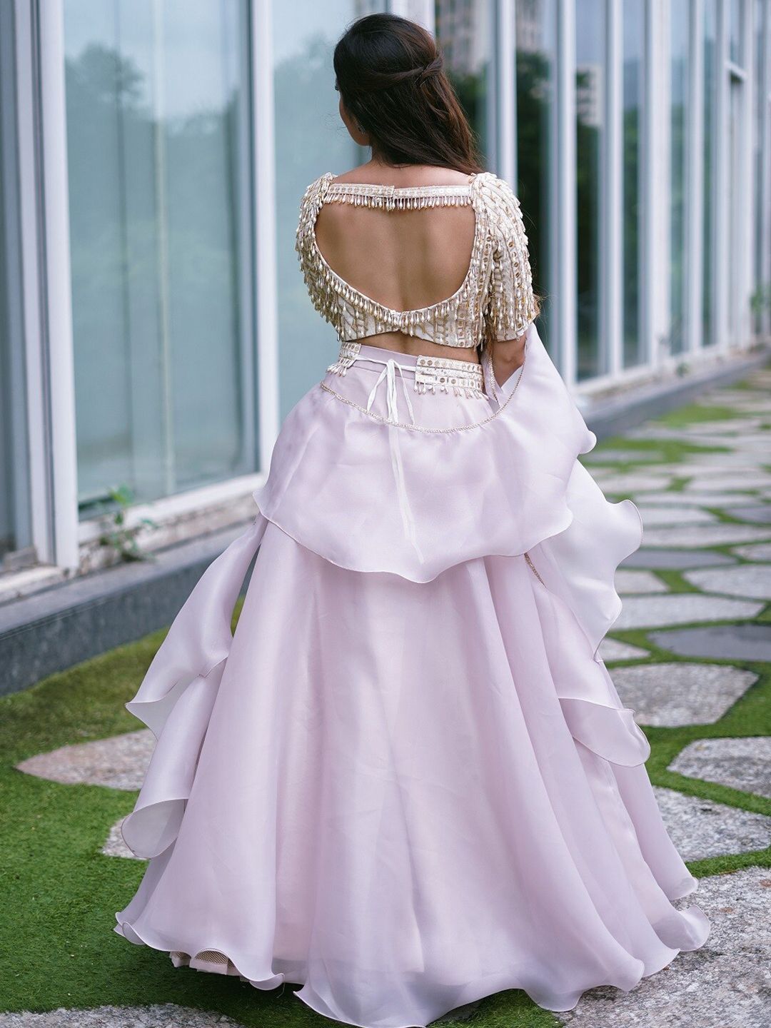 Embellished Ready to Wear Lehenga & Blouse With Dupatta - Image 4