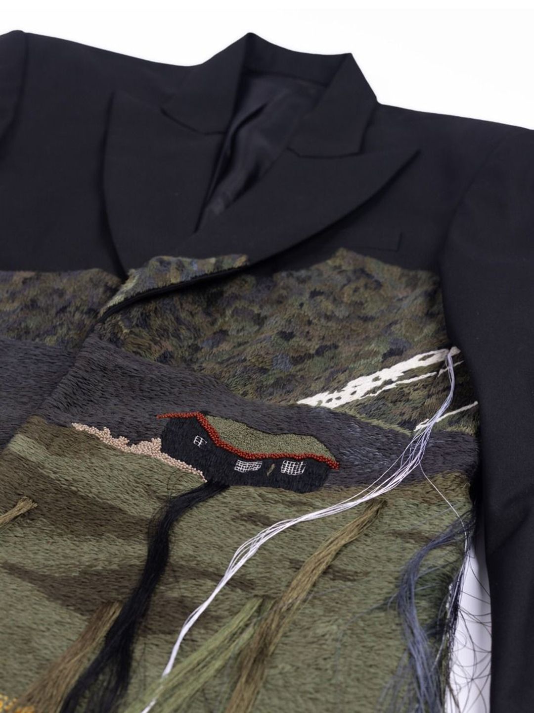 Scandinavian House Embroidery Oversized Blazer - Image 3