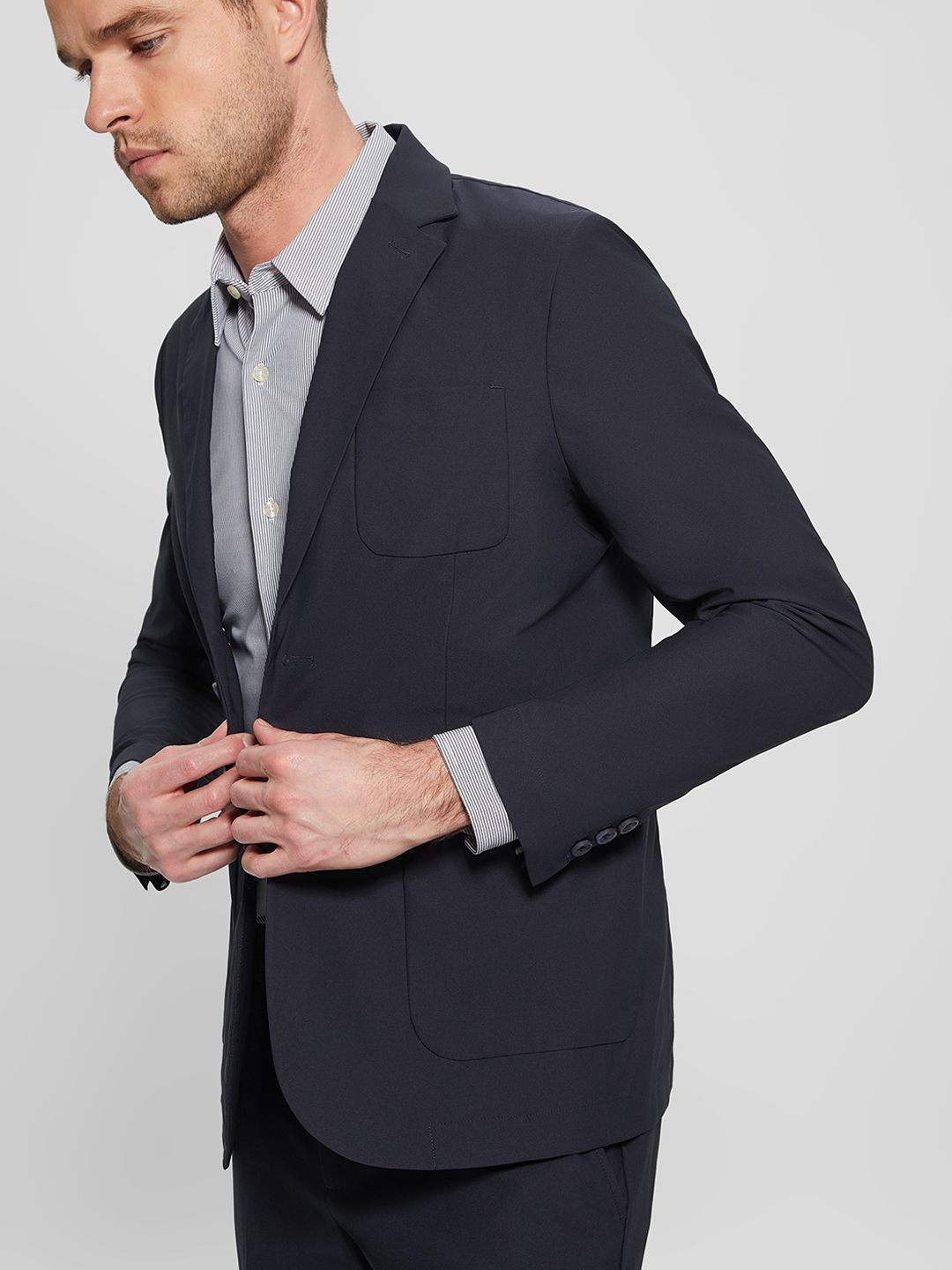 GUESS Single-Breasted Formal Blazer
