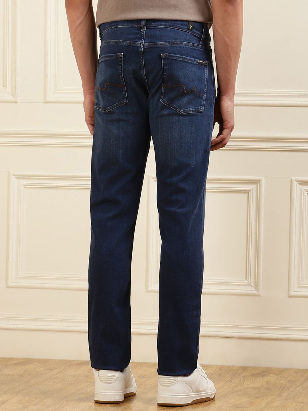 7 For All Mankind Men Slim Fit Luxe Performance Plus Light Whiskers Jeans - Image 2