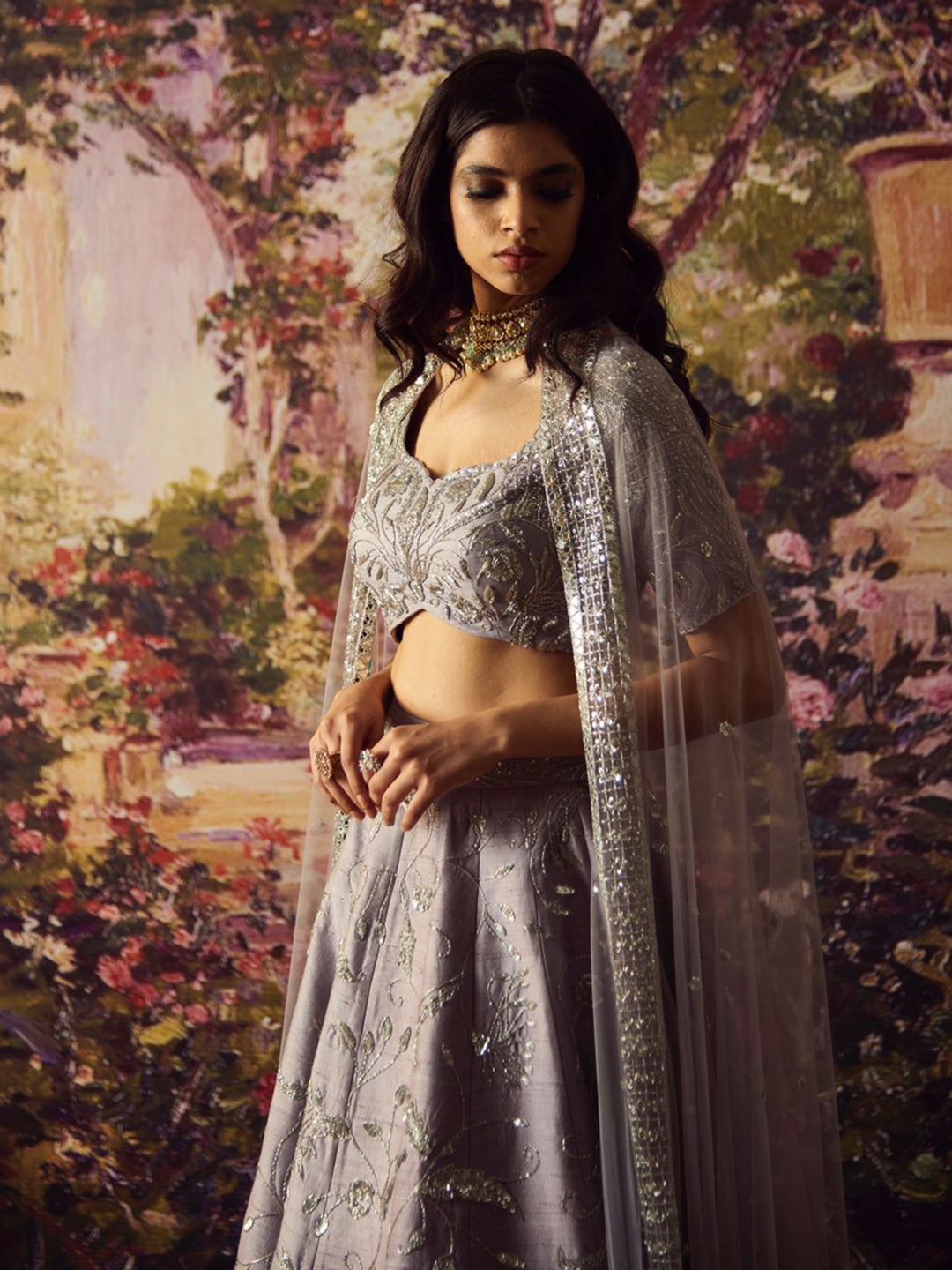 Geethika kanumilli Embroidered Ready to Wear Lehenga & Blouse With Dupatta - Image 2