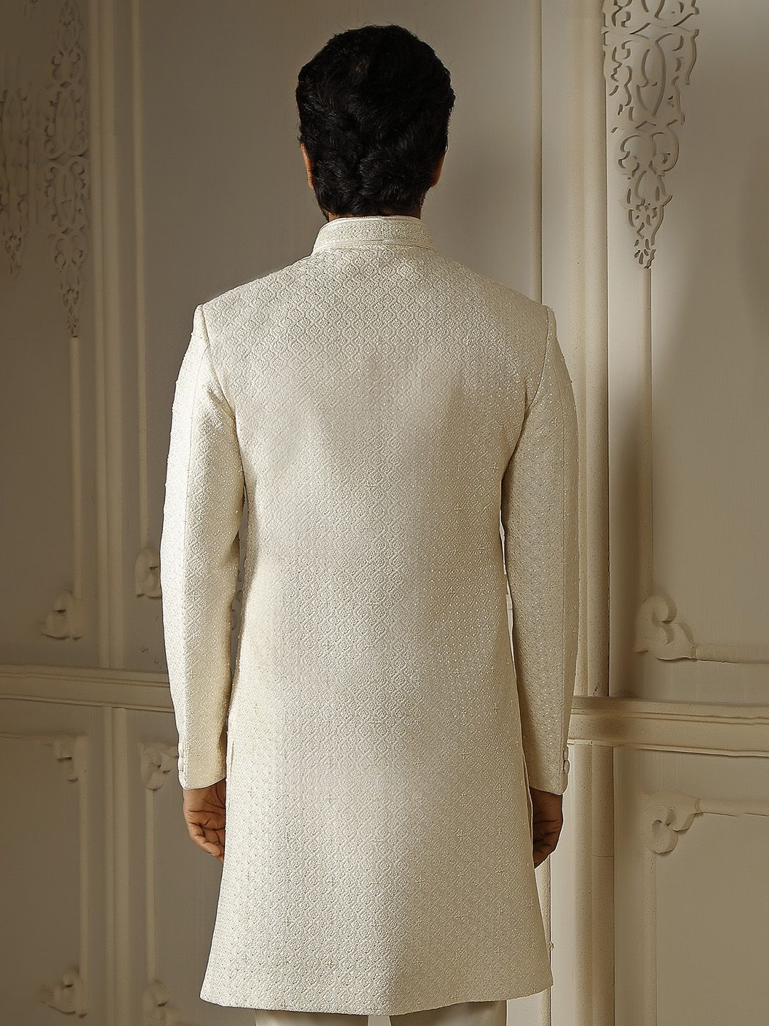 Men Embroidered Sherwani Set - Image 2