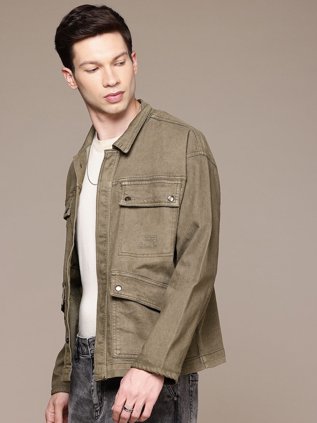 The Life Co. Pure Cotton Relaxed Fit Denim Jacket - Image 3
