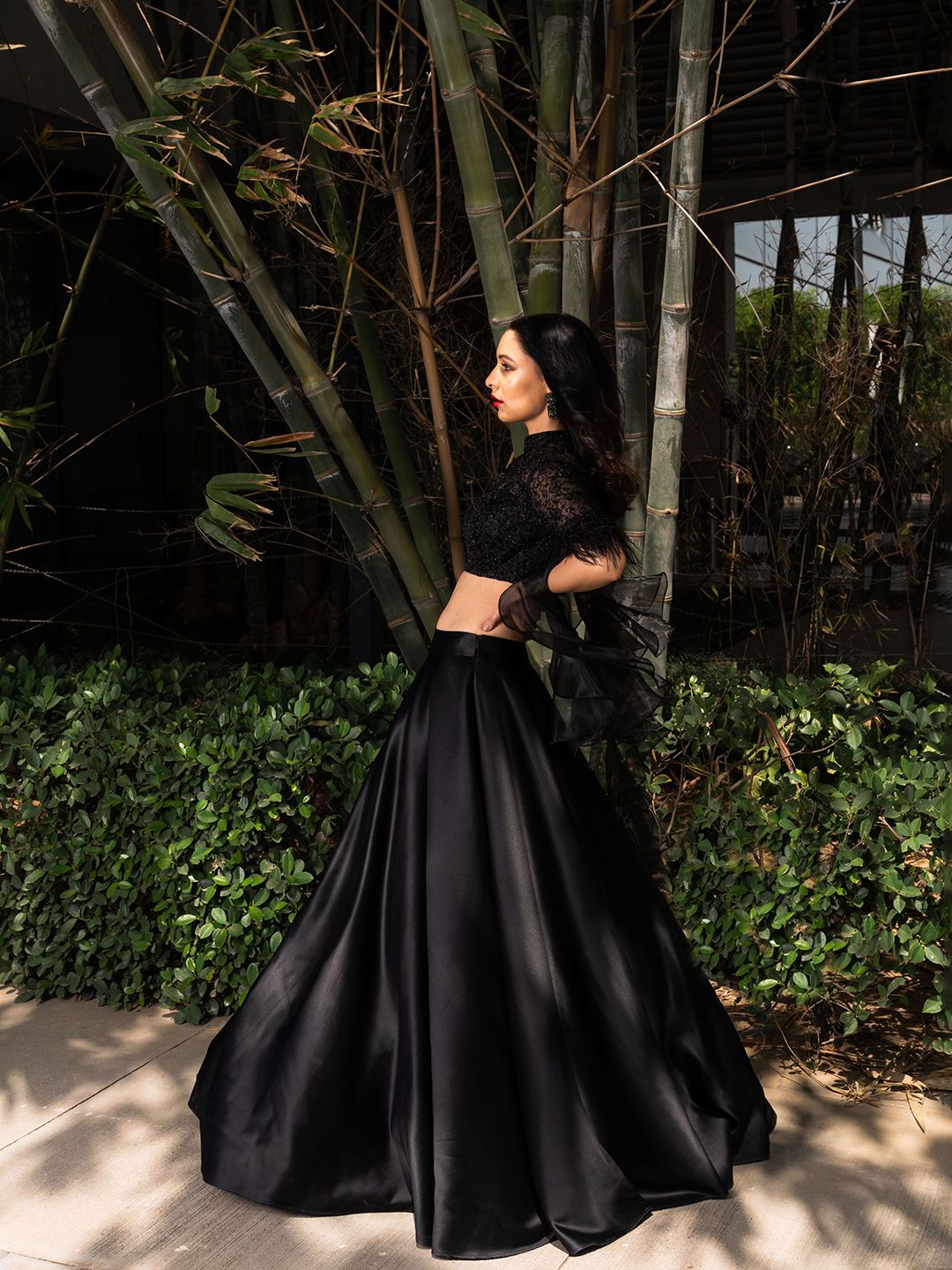 Rashika Sharma Embroidered Satin Sequinned Lehenga & Blouse With Dupatta