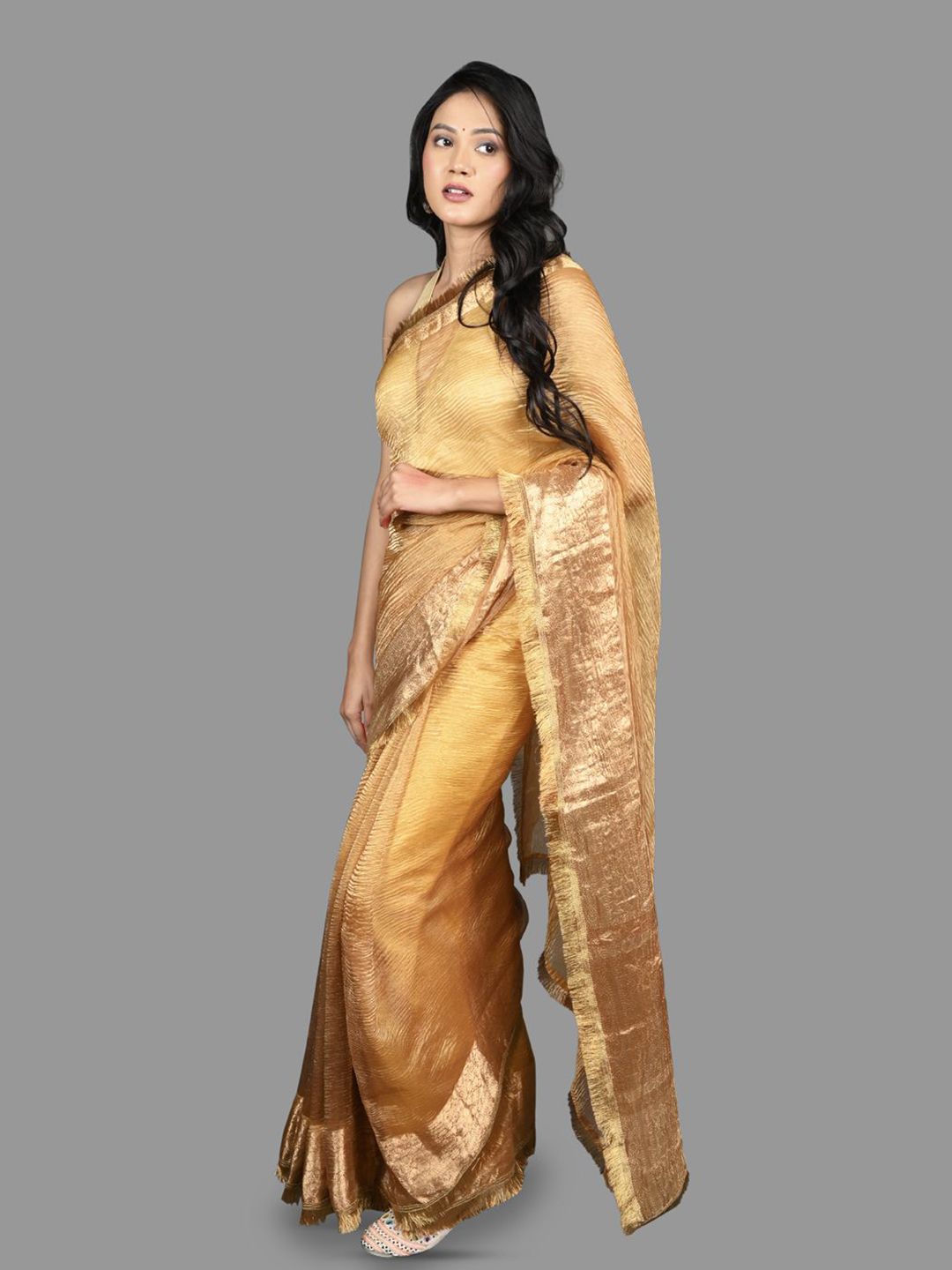 Zari Tissue Banarasi Saree - Image 3