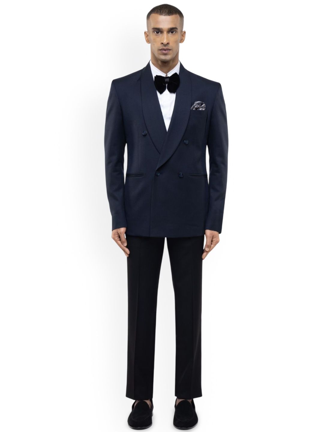 Shawl Collar Double-Breasted Three-Piece Suit