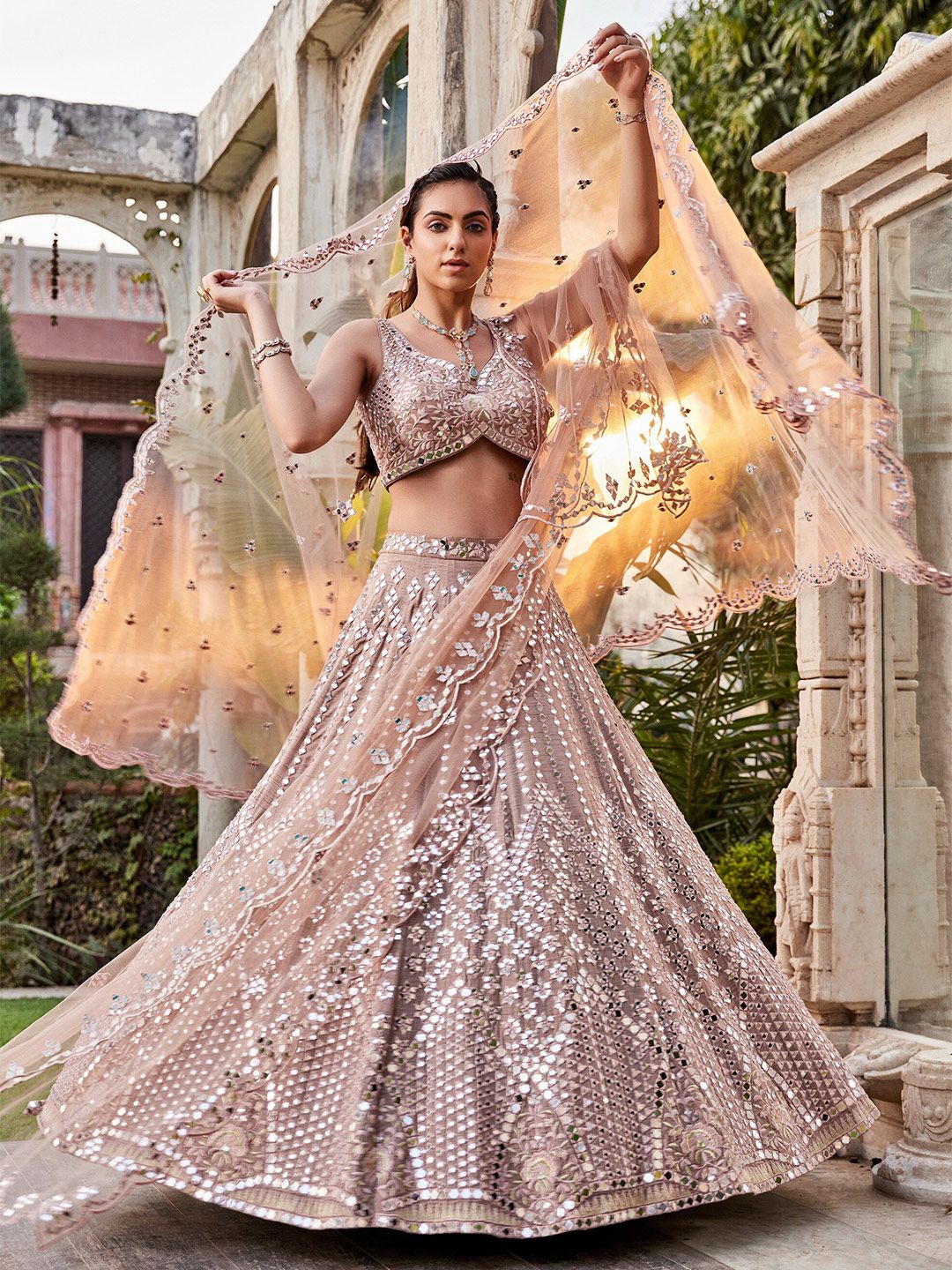 Mehak Murpana Embroidered Ready to Wear Lehenga & Blouse With Dupatta