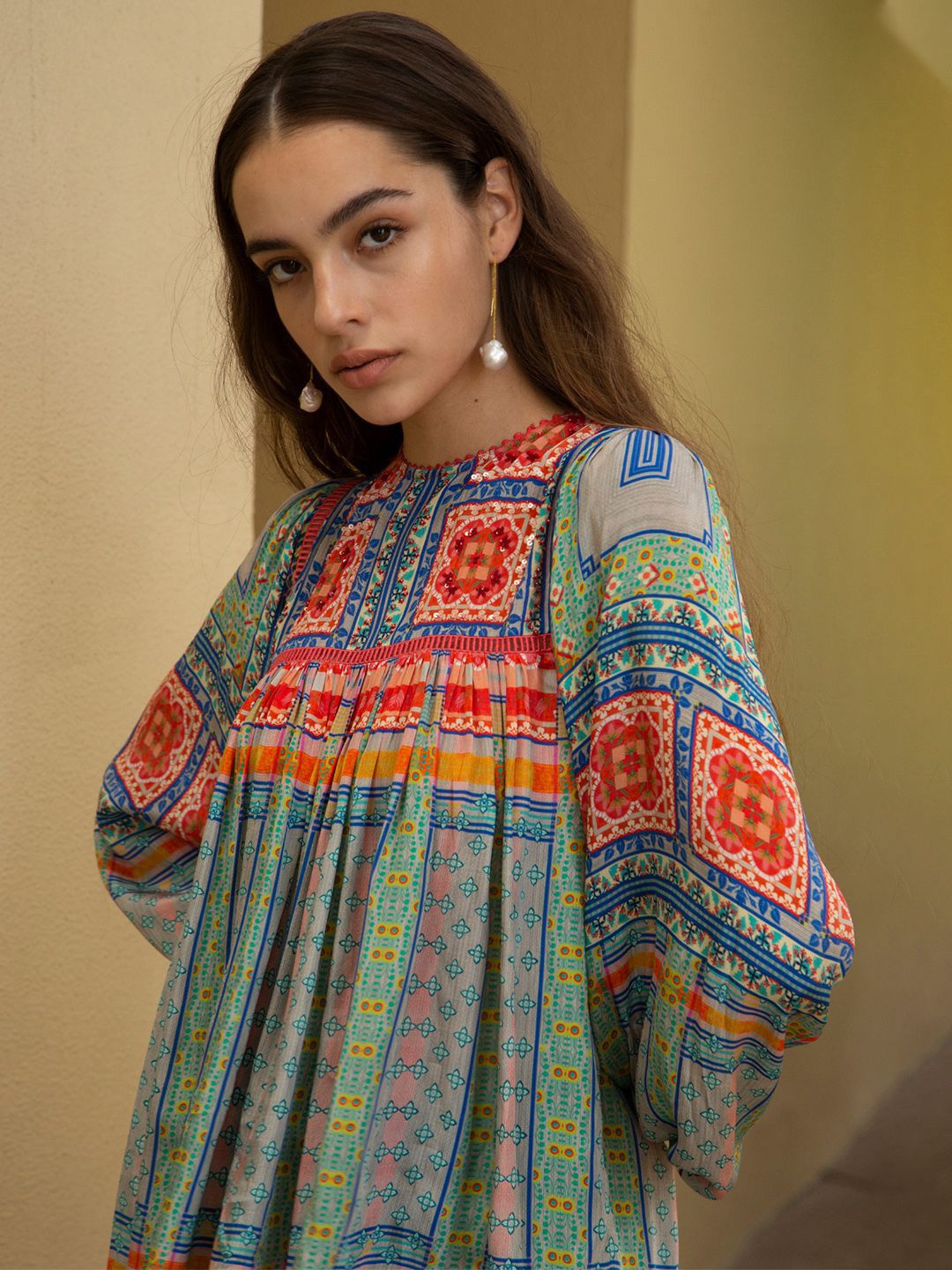 Women Geometric Print Top - Image 2