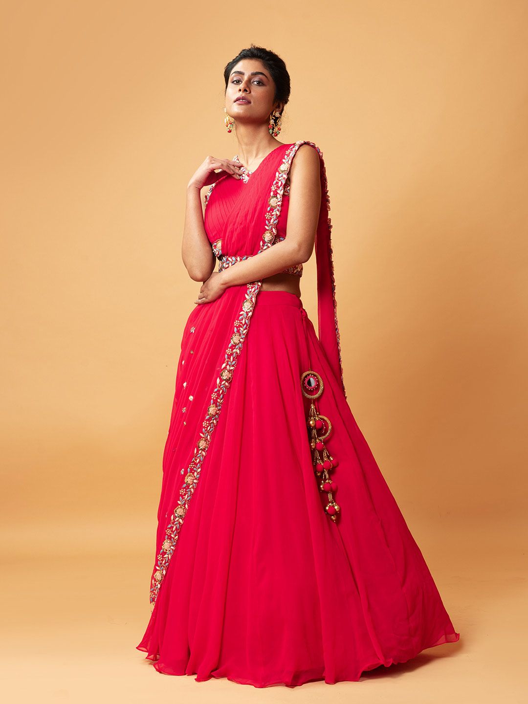 Quench A Thirst Quench A Thirst Embroidered Beads And Stones Ready To Wear Lehenga & Blouse With Dupatta