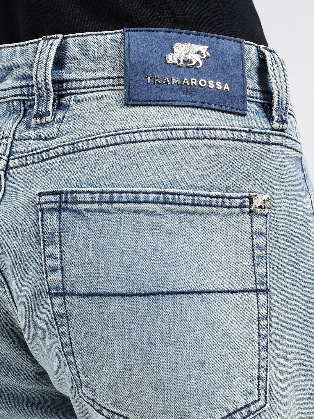 Tramarossa Men Slim Fit Mid-Rise Mildly Distressed Heavy Fade Jeans - Image 2