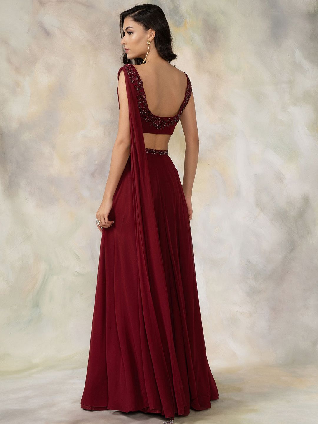 Pooja Peshoria Embellished Beads and Stones Ready to Wear Lehenga Choli - Image 3