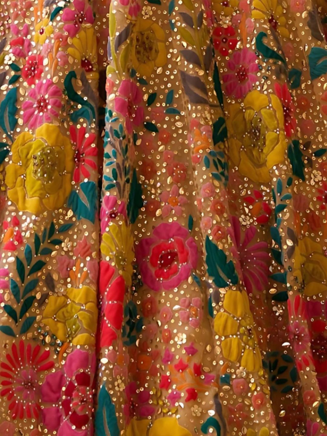 Embellished Sequinned Semi-Stitched Lehenga & Blouse With Dupatta - Image 4