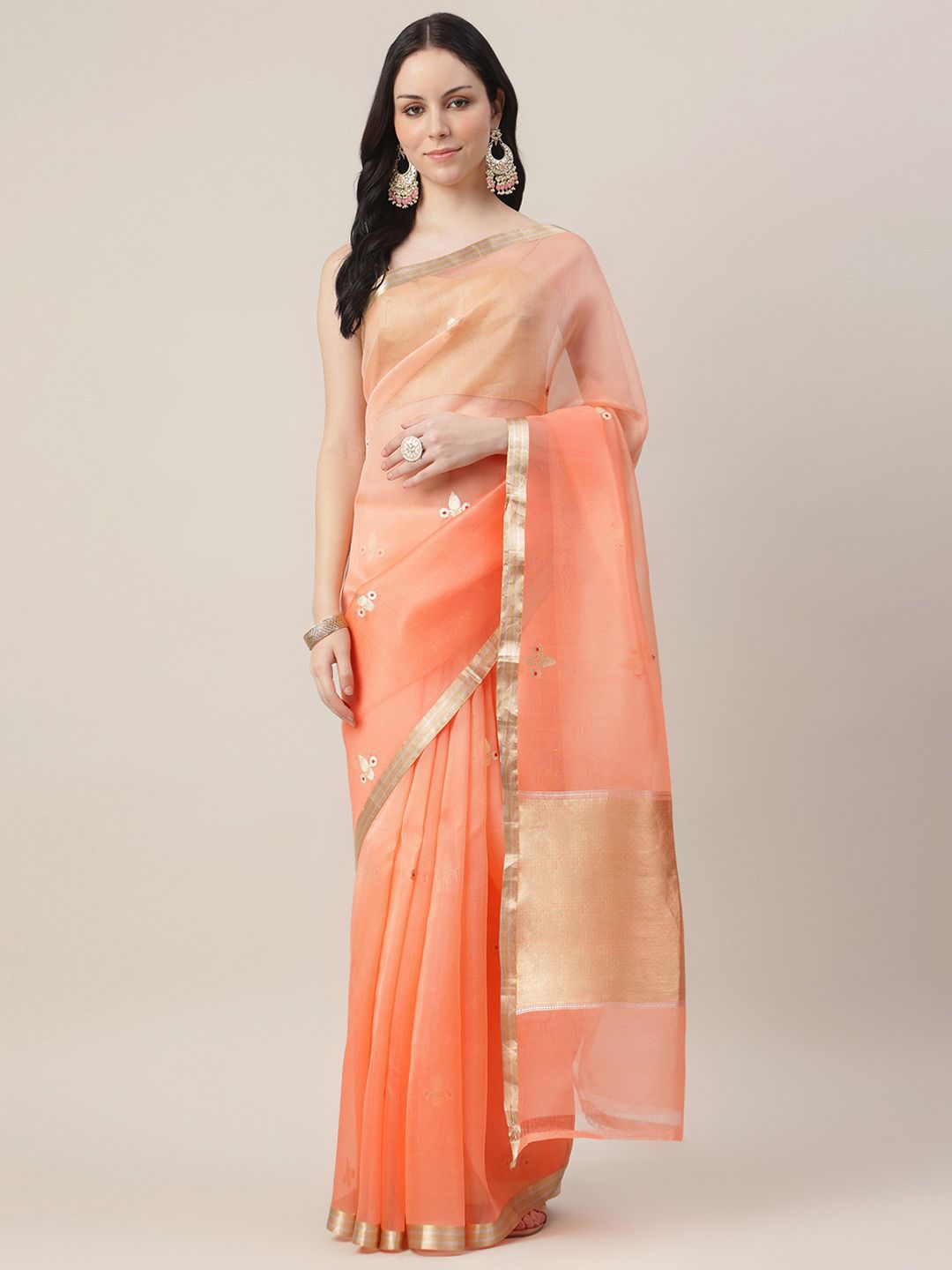 Banarasi Saree With Unstiched Blouse Piece