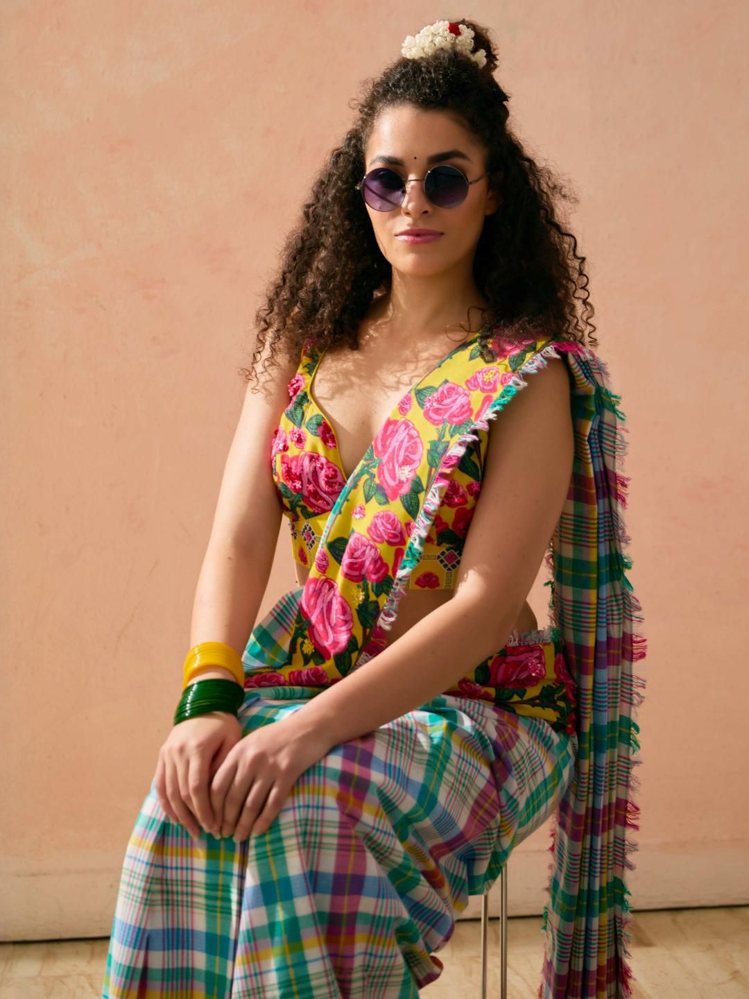 Nikasha Checked Pure Cotton Saree