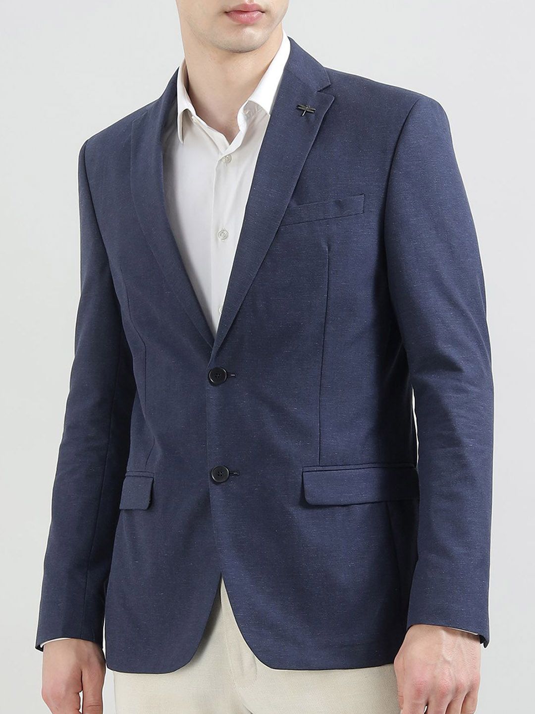Notched Lapel Single Breasted Blazer