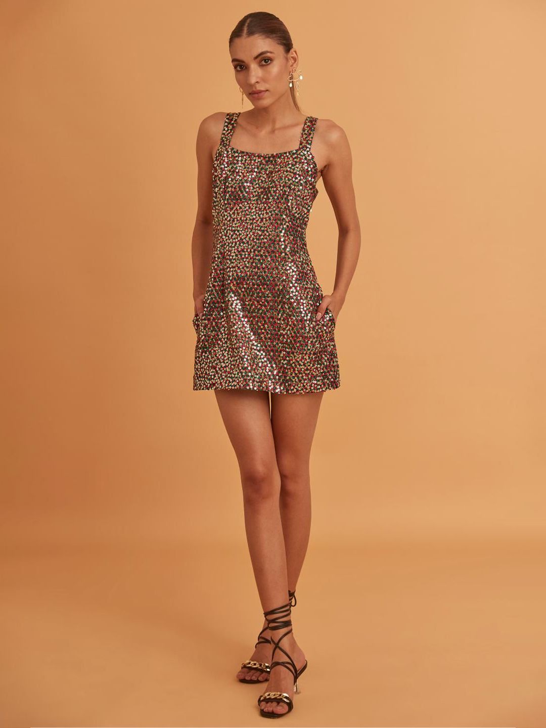 VERB BY PALLAVI SINGHEE Women Animal Printed A-Line Mini Dress