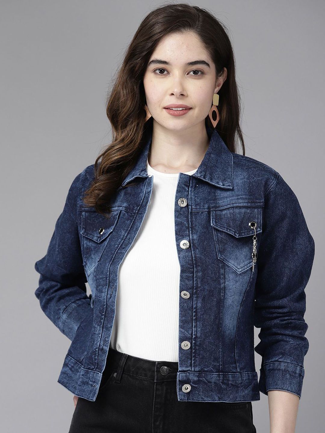The Lifestyle Co Collared Denim Jacket