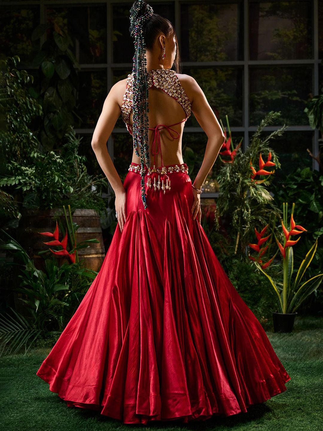 Payal & Zinal Embellished Thread Work Ready to Wear Lehenga - Image 2