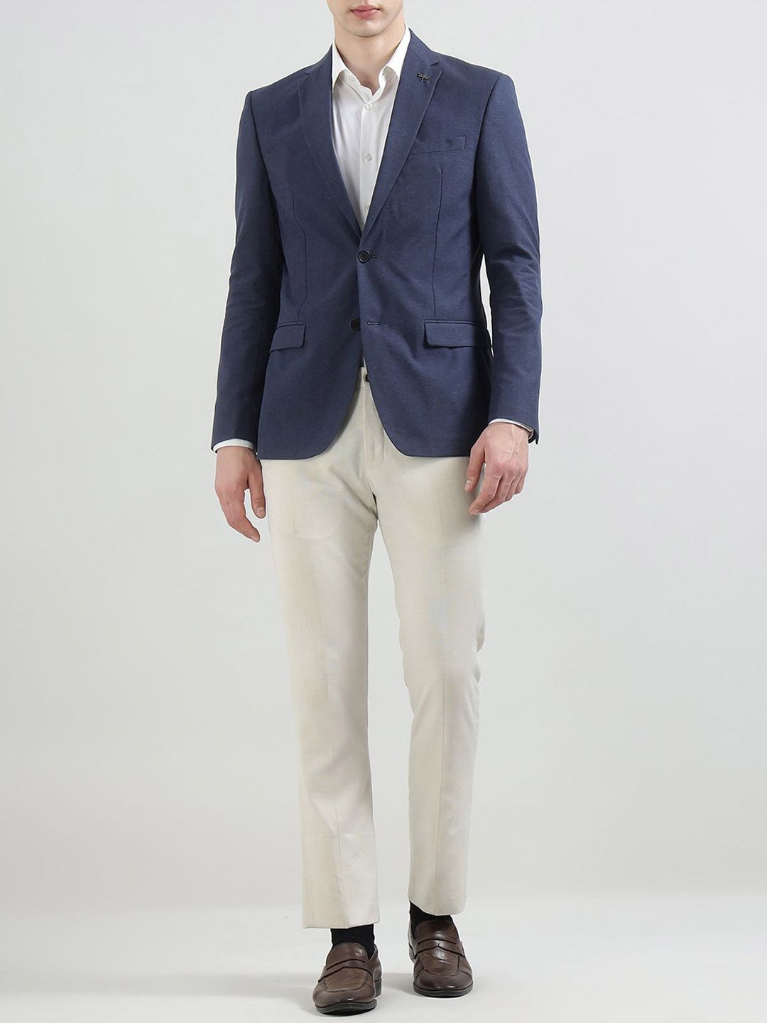 Notched Lapel Single Breasted Blazer - Image 4