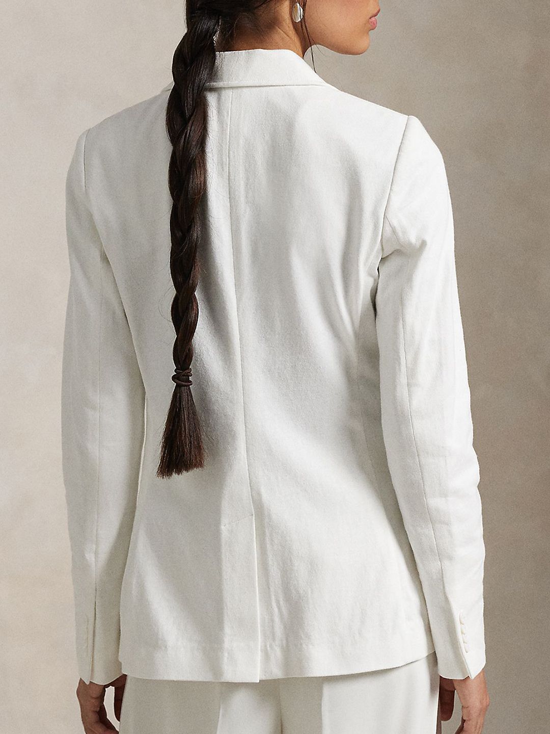 Polo Ralph Lauren Logo-Crest Pure Cotton Slim-Fit Jersey Blazer - Image 3