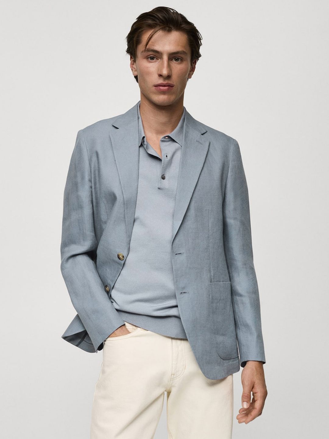 MANGO MAN Pure Linen Slim Fit Blazer