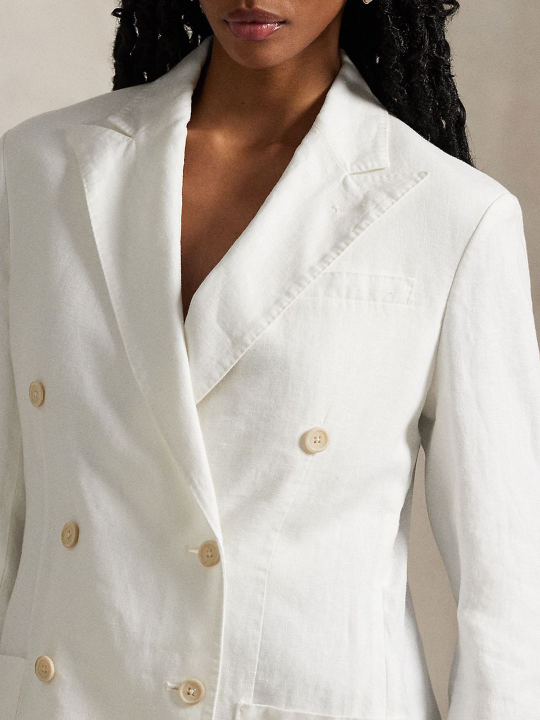 Polo Ralph Lauren Linen Slim-Fit Double-Breasted Formal Blazer - Image 2