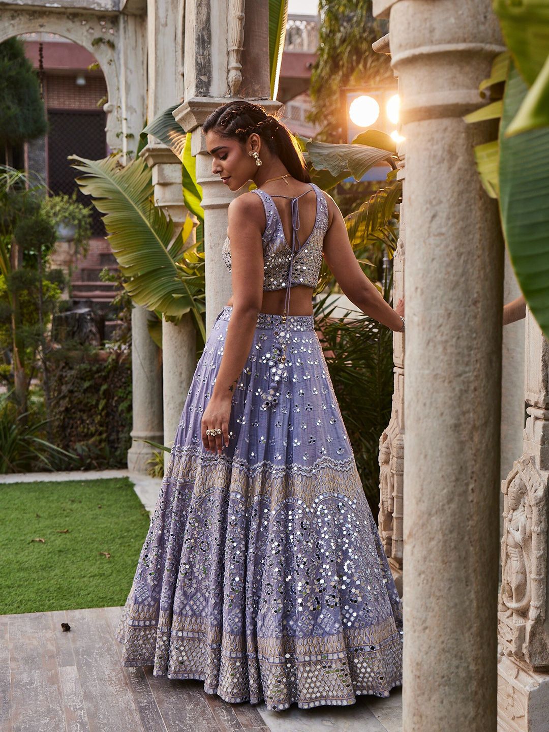 Mehak Murpana Embroidered Ready to Wear Lehenga & Blouse With Dupatta - Image 3