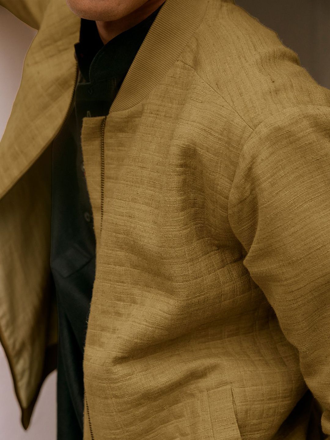 Heritage Men Quilted Lightweight Tailored Bomber Jacket - Image 3