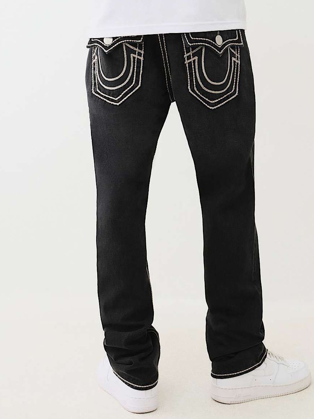 Rope Stitch Ricky Straight Fit Mid Rise Washed Jeans - Image 3