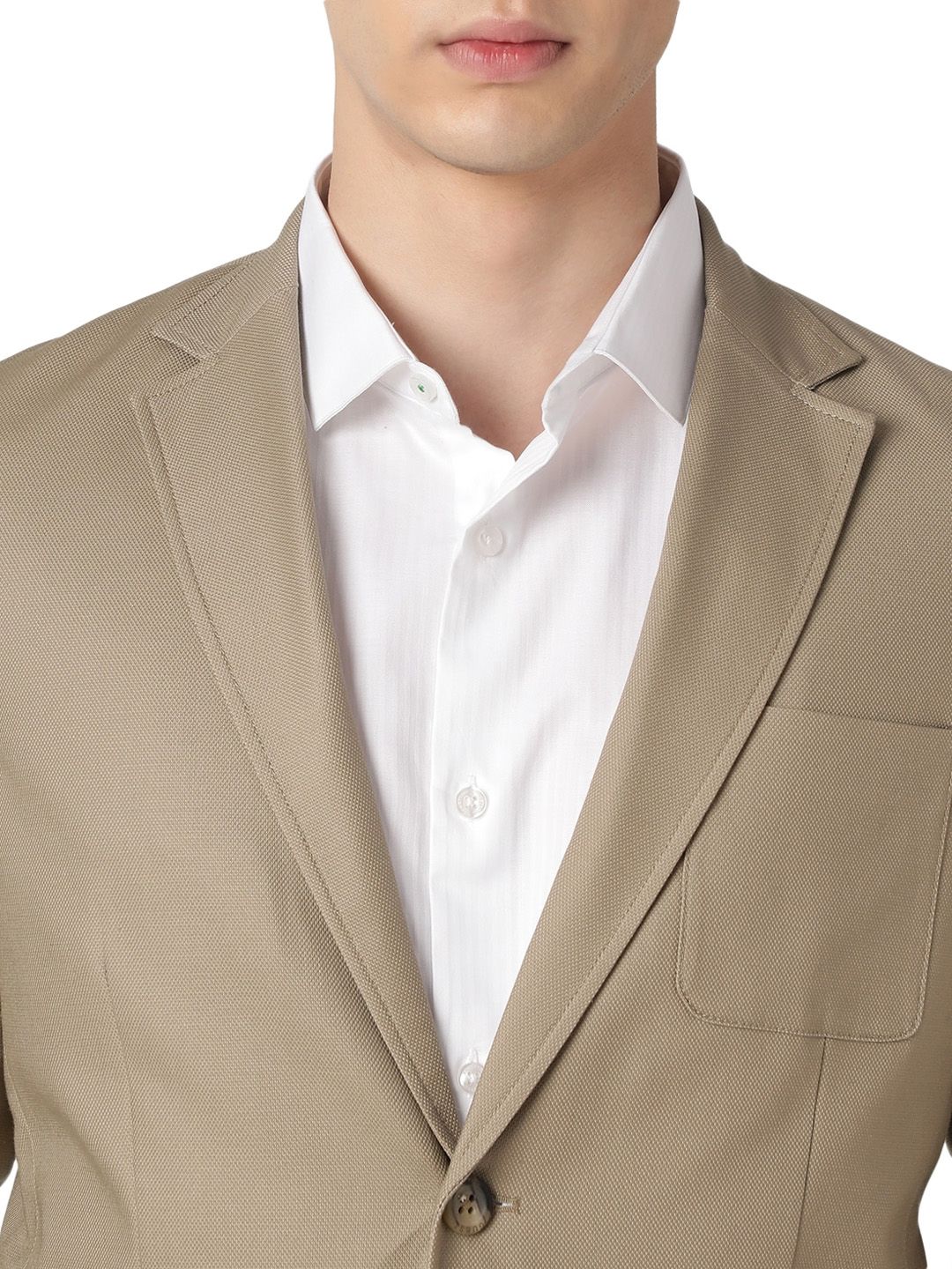 GUESS Notched Lapel Long Sleeves Single-Breasted Formal Blazers - Image 2