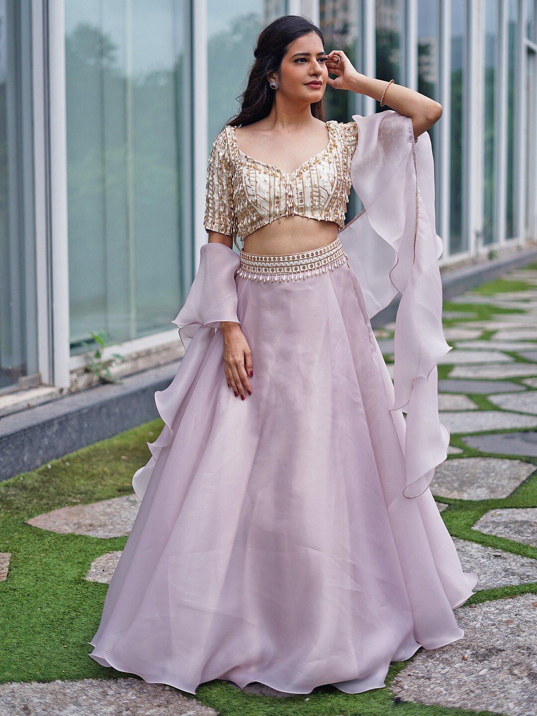 Embellished Ready to Wear Lehenga & Blouse With Dupatta
