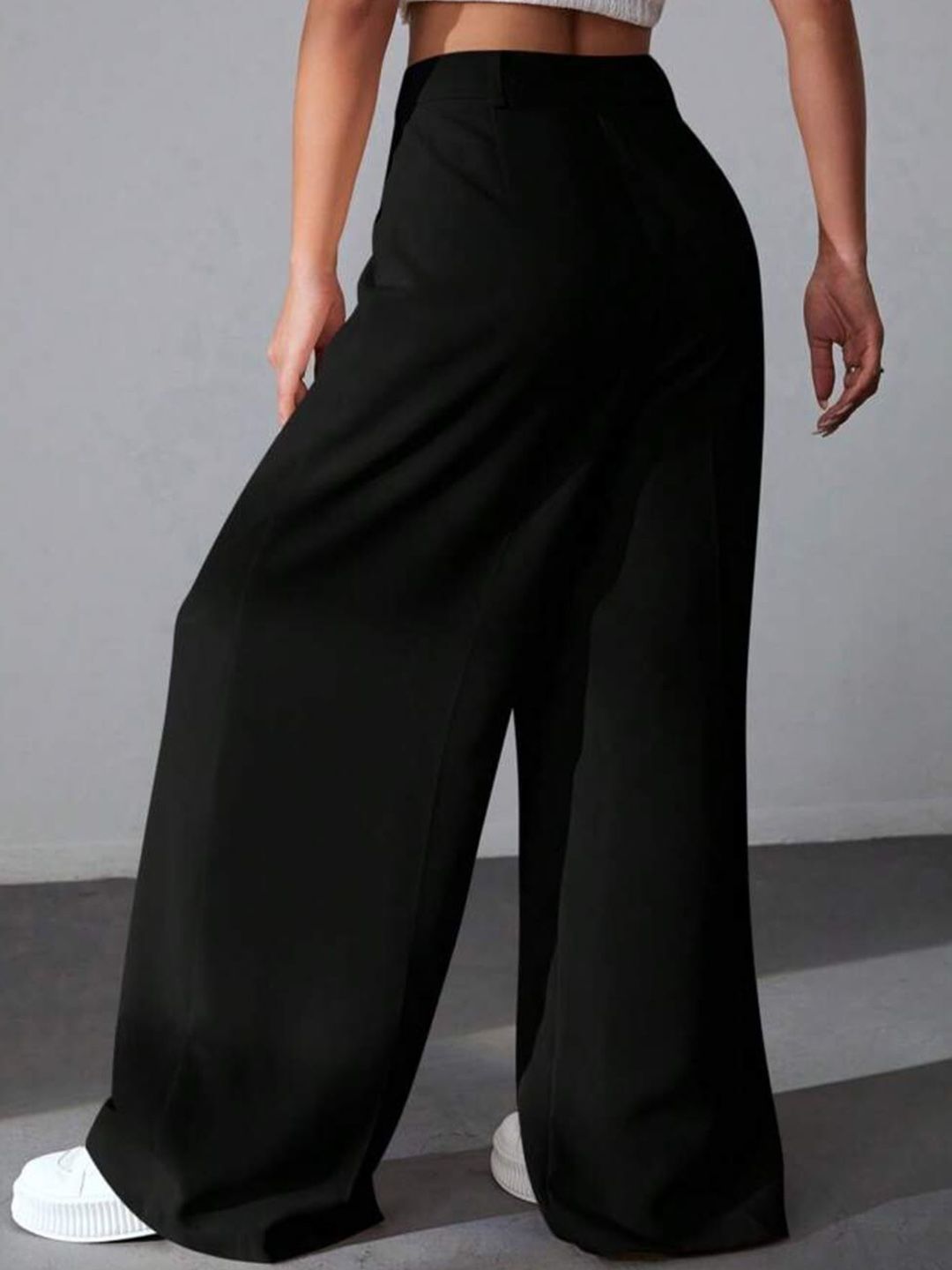 Women High-Rise Pleated Korean Trousers - Image 2