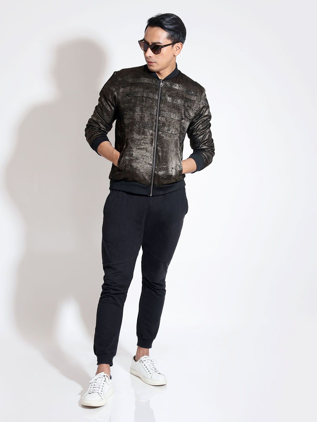 VIVEK KARUNAKARAN Men Bomber Jacket