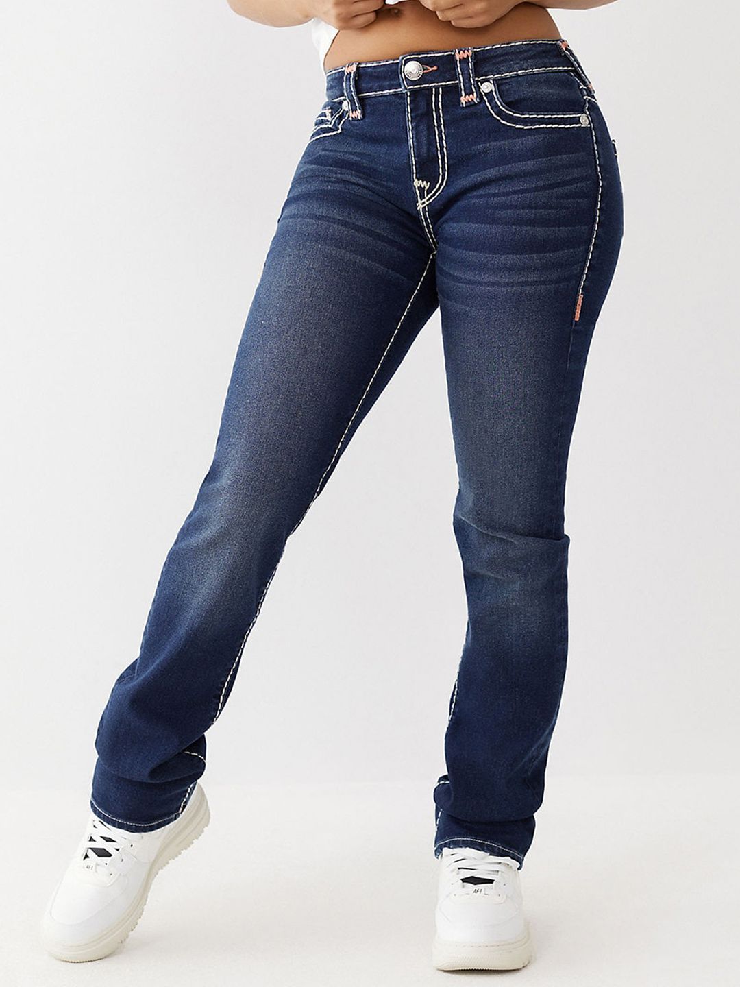 True Religion Women Super T Billie Light Fade Jeans