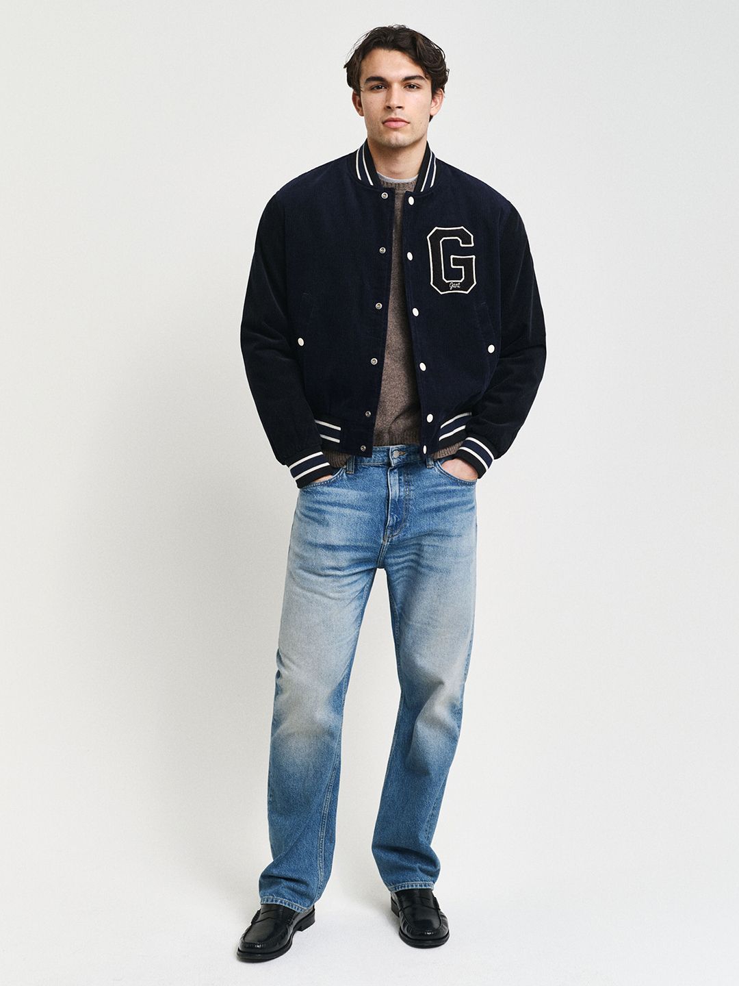 Men Stand Collar Cotton Bomber Jacket - Image 2