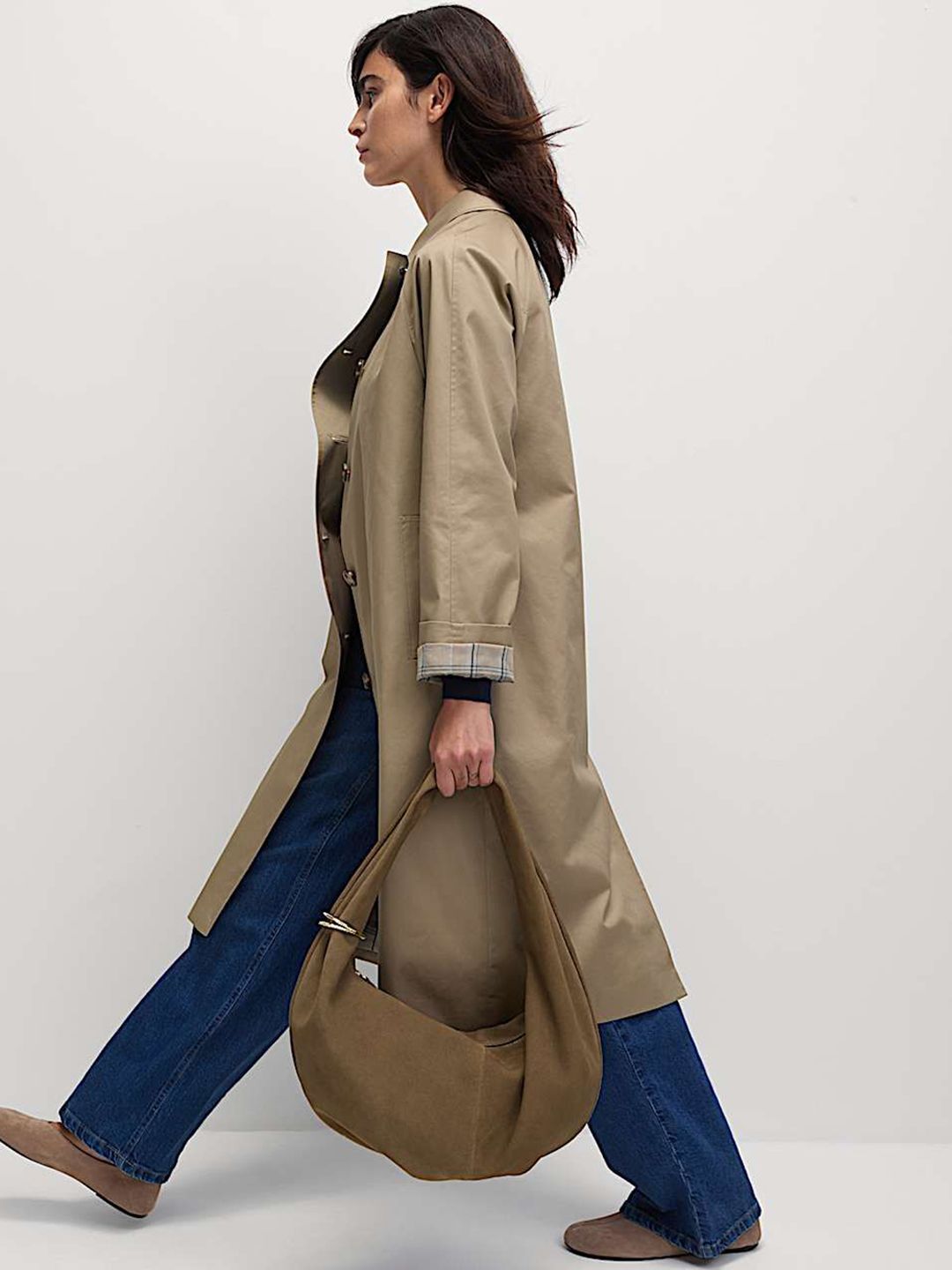 Women Single-Breasted Stormwear Longline Car Coat - Image 3