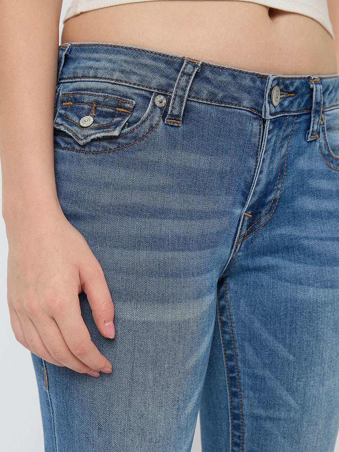 True Religion Women Bootcut Mid-Rise Clean Look Jeans - Image 2