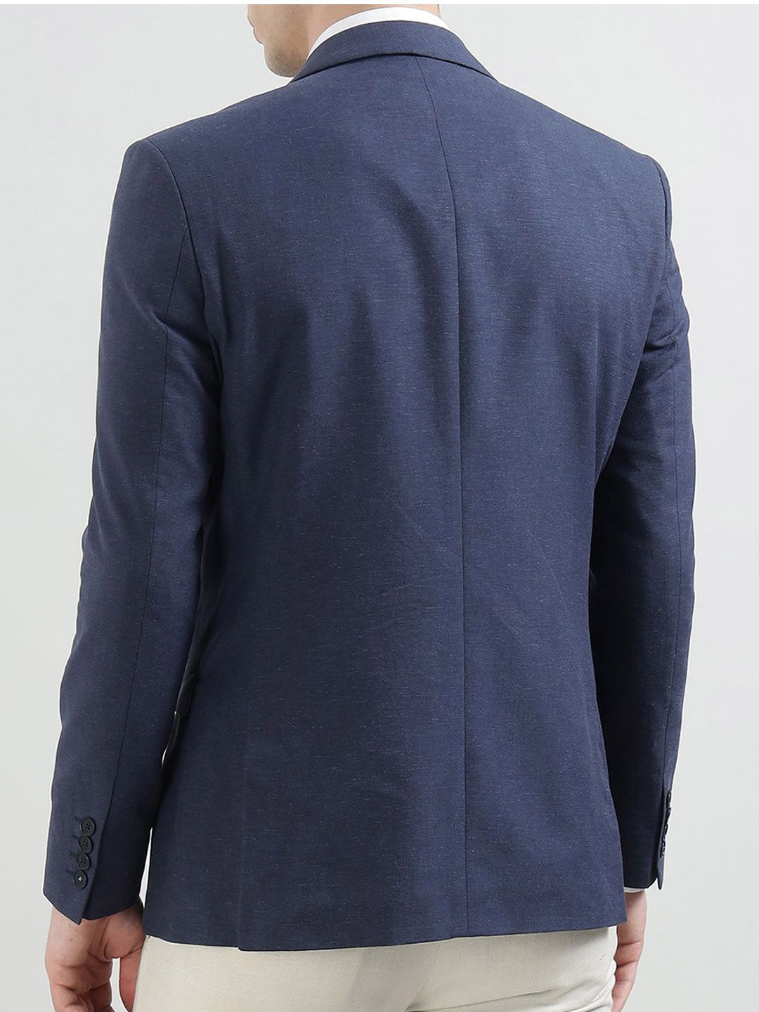 Notched Lapel Single Breasted Blazer - Image 3