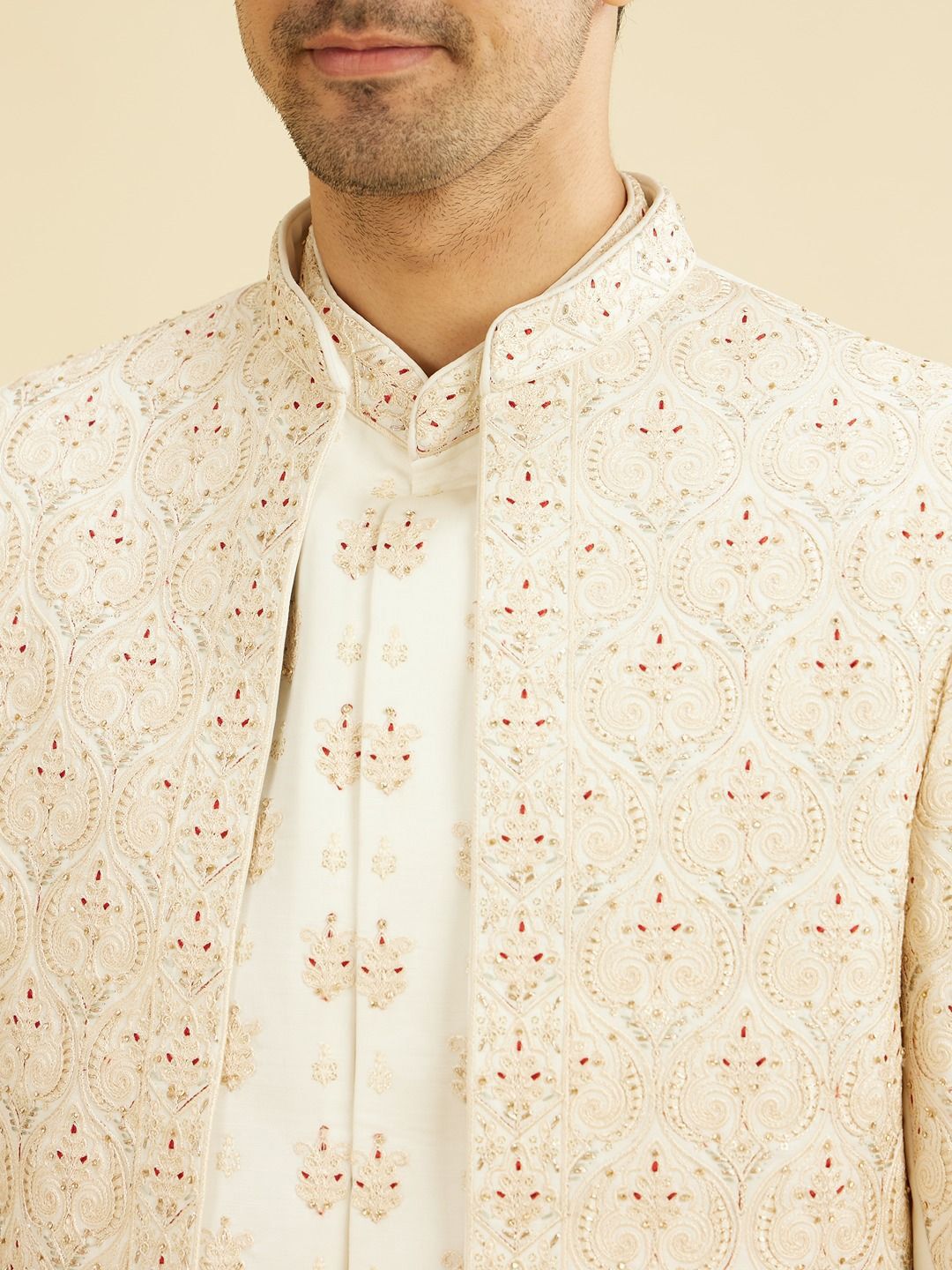 Embroidered Sherwani Set - Image 2