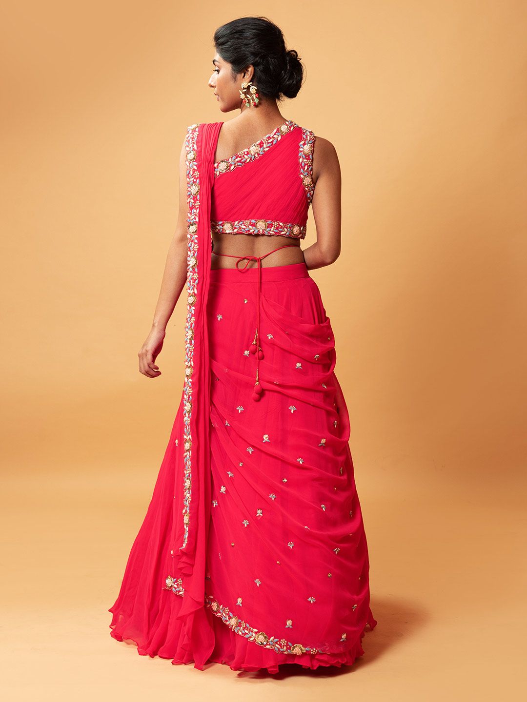 Quench A Thirst Quench A Thirst Embroidered Beads And Stones Ready To Wear Lehenga & Blouse With Dupatta - Image 3