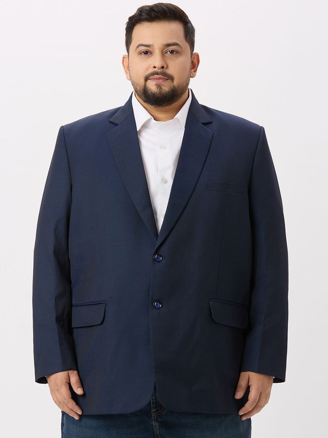 Santonio Men Plus Size Single-Breasted Casual Blazer