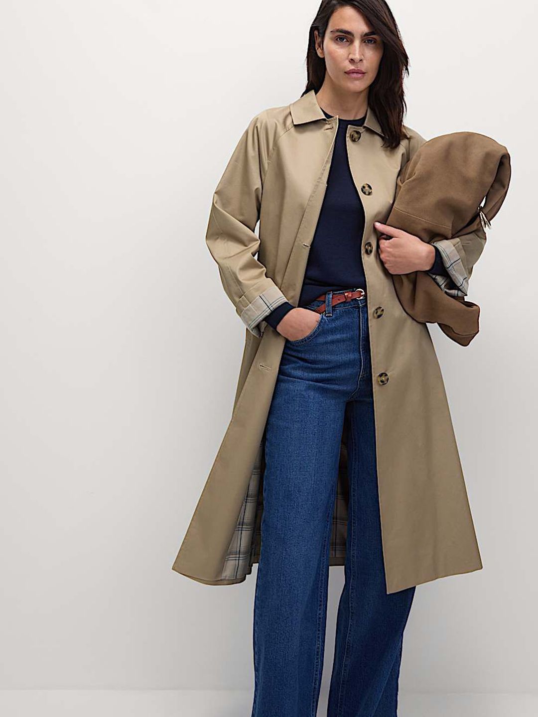 Women Single-Breasted Stormwear Longline Car Coat