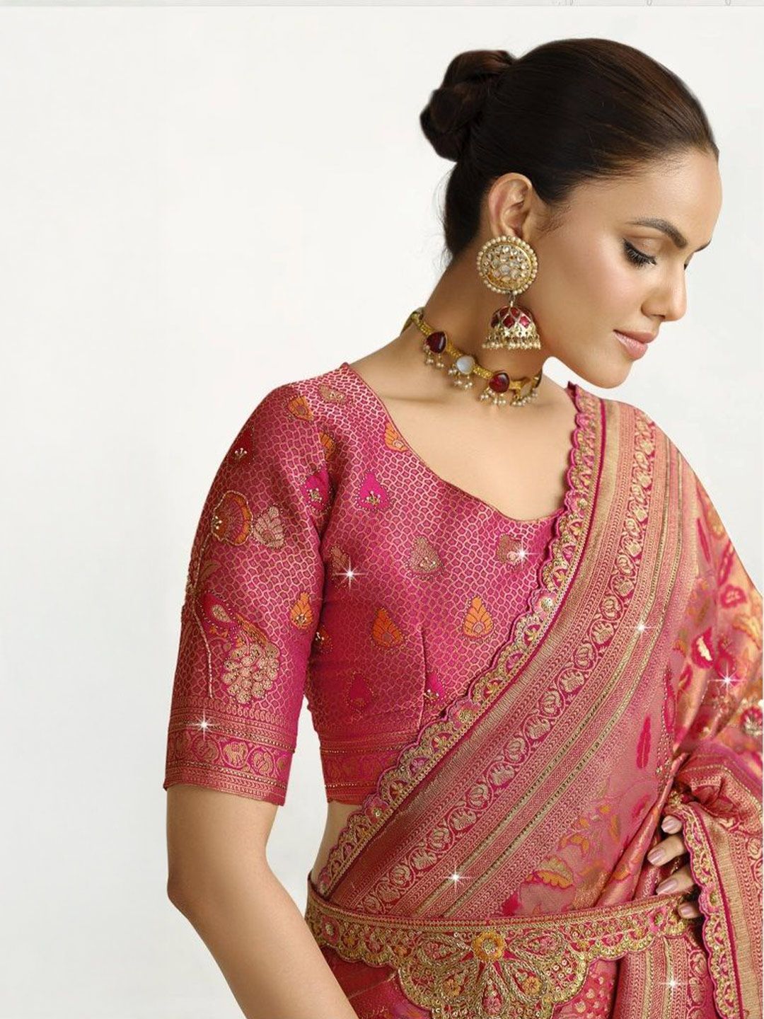 MAHALASA Woven Design Zari Kanjeevaram Saree - Image 2